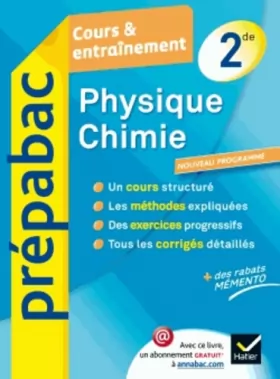 Couverture du produit · Physique-Chimie 2de - Prépabac Cours & entraînement: Cours, méthodes et exercices - Seconde