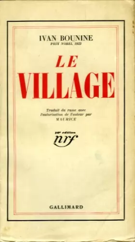Couverture du produit · Le Village. Roman traduit du russe avec l'autorisation de l'auteur par Maurice