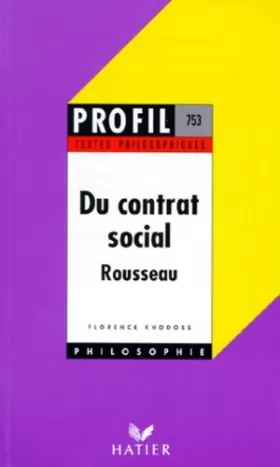 Couverture du produit · Du contrat social. Livres I et II. Rousseau