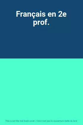 Couverture du produit · Français en 2e prof.
