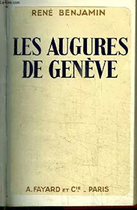 Couverture du produit · Les augures de Genève