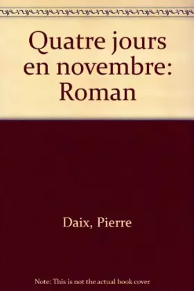Couverture du produit · Quatre jours en novembre
