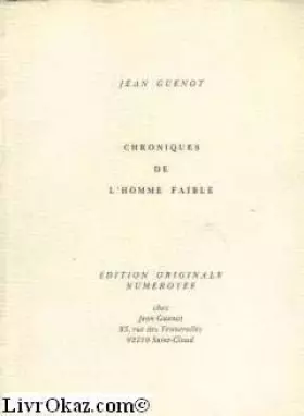 Couverture du produit · Chroniques de l'homme faible. divertissement moral