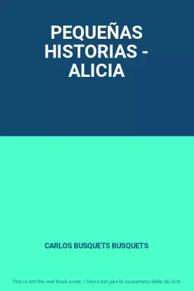 Couverture du produit · PEQUEÑAS HISTORIAS - ALICIA