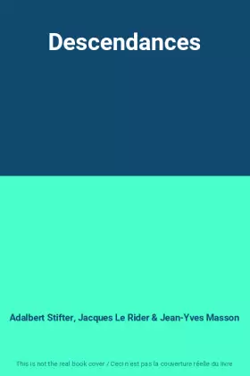 Couverture du produit · Descendances