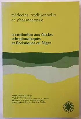 Couverture du produit · Contribution aux études ethnobotaniques et floristiques du Niger (Médecine traditionnelle et pharmacopée)