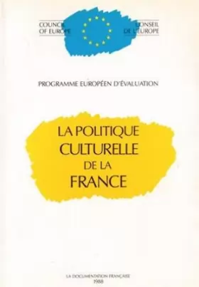 Couverture du produit · Politique culturelle de la France