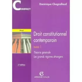 Couverture du produit · Droit constitutionnel contemporain: Tome 1, Théorie générale, Les régimes étrangers