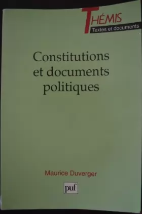 Couverture du produit · Constitutions et documents politiques