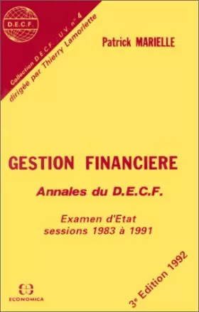 Couverture du produit · La gestion financière