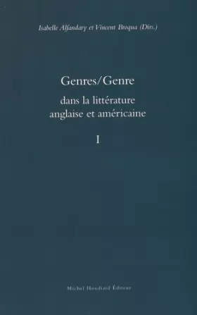 Couverture du produit · Genres/Genre dans la littérature anglaise et américaine : Volume 1