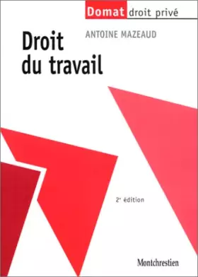 Couverture du produit · Le droit du travail