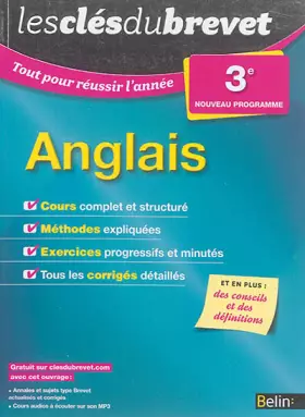 Couverture du produit · Les Clés du Brevet - Tout pour réussir l'année - Anglais 3e