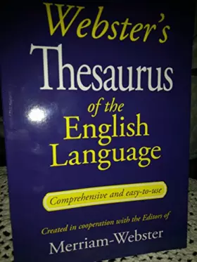 Couverture du produit · Webster's Thesaurus of the English Language (Comprehensive and easy-to-use)