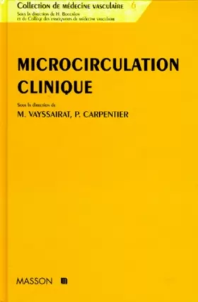 Couverture du produit · Microcirculation clinique