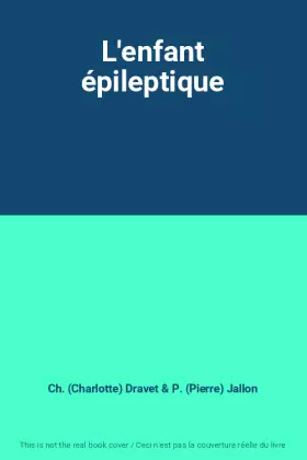 Couverture du produit · L'enfant épileptique