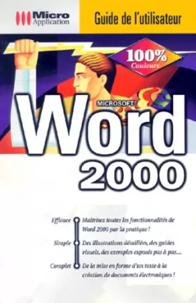Couverture du produit · Guide utilisateur Word 2000, cédérom
