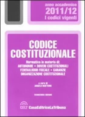 Couverture du produit · Codice costituzionale