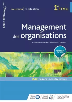 Couverture du produit · En situation Management des organisations 1re STMG - Livre élève - Éd. 2018