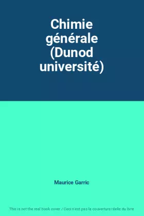 Couverture du produit · Chimie générale (Dunod université)
