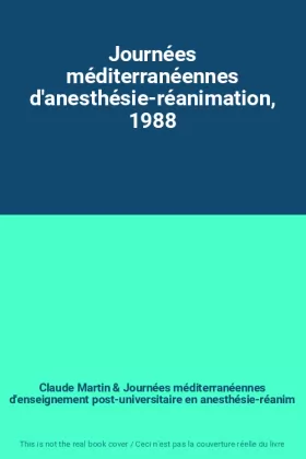 Couverture du produit · Journées méditerranéennes d'anesthésie-réanimation, 1988