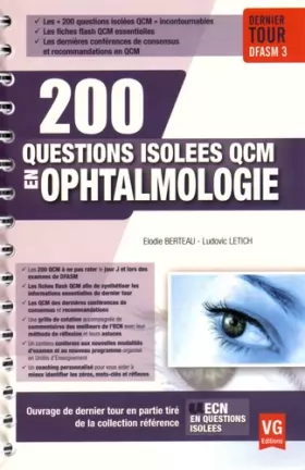 Couverture du produit · 200 questions isolées QCM en ophtalmologie