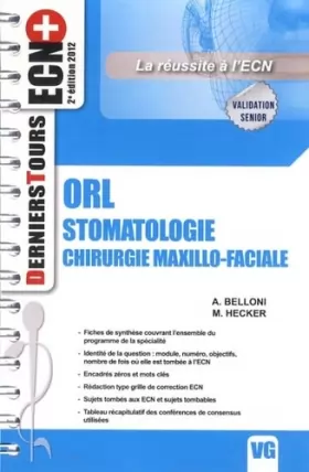 Couverture du produit · ORL Stomatologie Chirurgie maxillo-faciale
