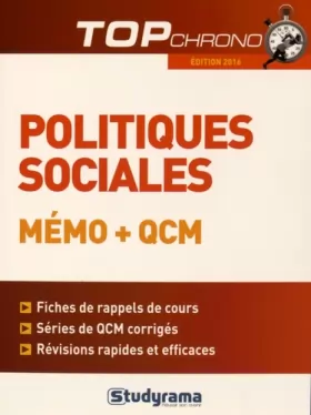 Couverture du produit · Politiques sociales mémo + QCM