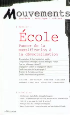 Couverture du produit · École. Passer de la massification à la démocratisation