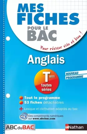 Couverture du produit · Mes fiches ABC du BAC Anglais Term toutes séries