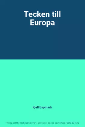 Couverture du produit · Tecken till Europa