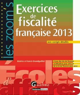 Couverture du produit · Zoom's Exercices Fiscalité française avec corrigés détaillés