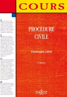 Couverture du produit · Procédure civile