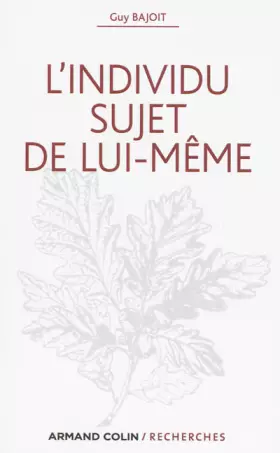 Couverture du produit · L'individu sujet de lui-même