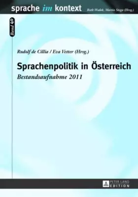 Couverture du produit · Sprachenpolitik in Österreich: Bestandsaufnahme 2011