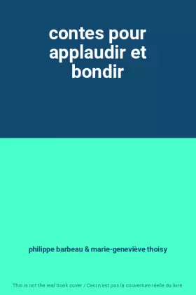 Couverture du produit · contes pour applaudir et bondir