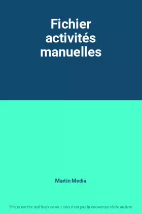 Couverture du produit · Fichier activités manuelles