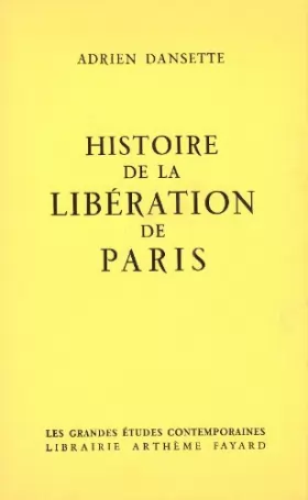 Couverture du produit · Histoire de la libération de Paris