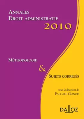 Couverture du produit · Droit administratif : Méthodologie & sujets corrigés