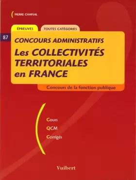 Couverture du produit · Les collectivités territoriales en France : Concours de la fonction publique