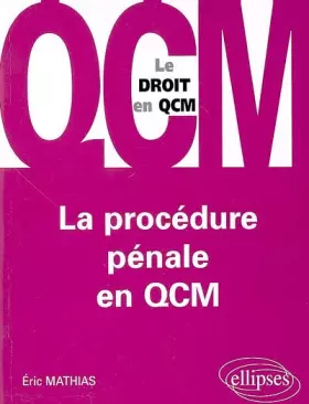 Couverture du produit · La procédure pénale en QCM
