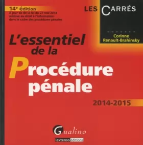 Couverture du produit · L'Essentiel de la Procédure pénale 2014-2015