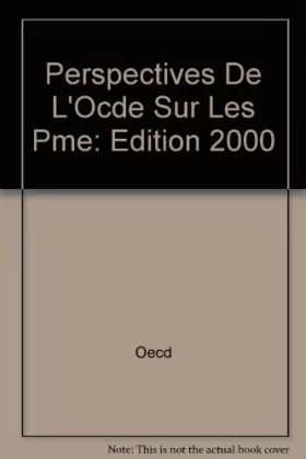 Couverture du produit · Perspectives de l'OCDE sur les PME. Edition 2000