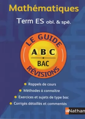 Couverture du produit · Guide ABC maths terminale ES C + EX N32
