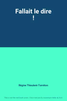 Couverture du produit · Fallait le dire !