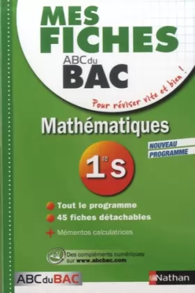 Couverture du produit · Mes fiches ABC du BAC Mathématiques 1re S - Ancien programme