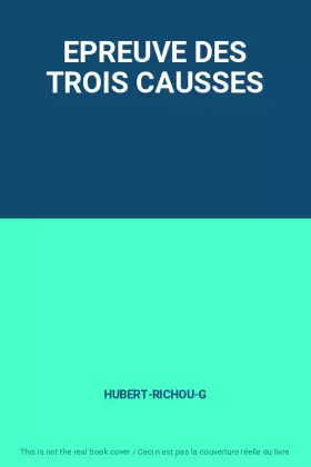 Couverture du produit · EPREUVE DES TROIS CAUSSES