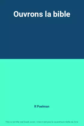 Couverture du produit · Ouvrons la bible