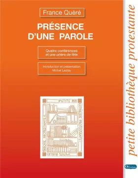 Couverture du produit · Présence d'une parole