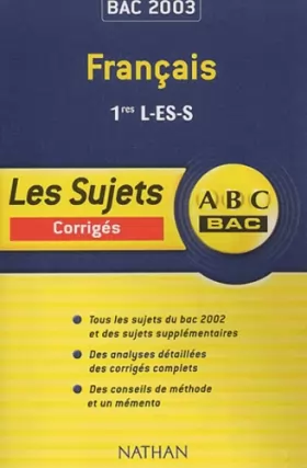 Couverture du produit · Français, 1ères L - ES - S